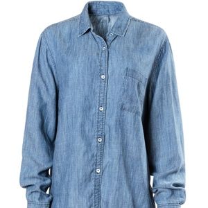 Peruvian Connection Chambray Boyfriend Shirt (NWT)